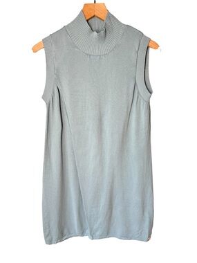 LEVELWEAR  Verve Sleeveless Sky Blue Crossover Front Sporty Sweater Tunic Sz L